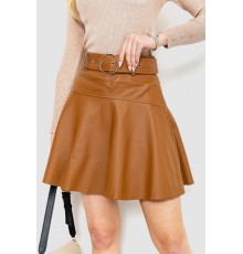 Спідниця з екошкіри, колір коричневий, 186R5210