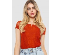 Топ женский однотонный, цвет терракотовый, 244R160