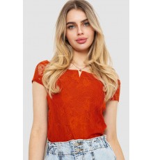 Топ жіночий однотонний, колір теракотовий, 244R160