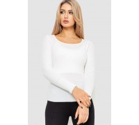 Водолазка жіноча в рубчик, колір білий, 204R9024