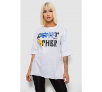 Футболка жіноча з принтом, колір білий, 244R2803