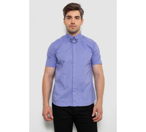 Рубашка мужская однотонная, цвет сиреневый, 214R6917