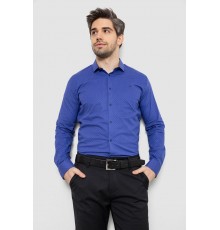 Рубашка мужская однотонная с принтом, цвет электрик, 186R2097