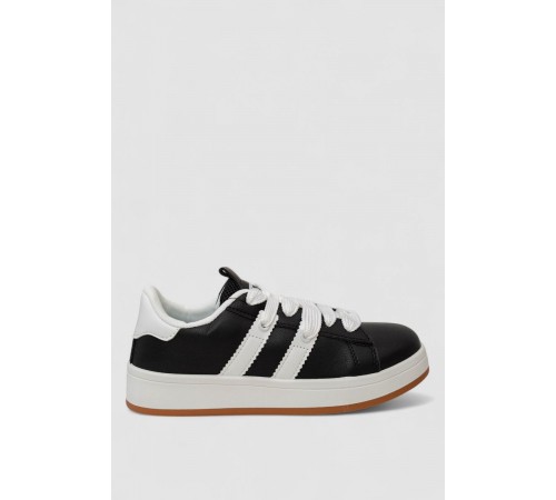 Кросівки жіночі шкіра, колір чорно-білий, 248RJH900-3