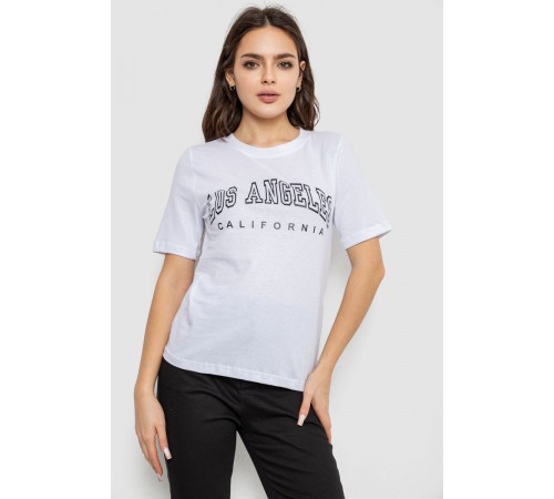Футболка жіноча з принтом, колір білий, 241R1832