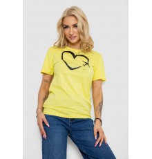 Футболка жіноча з принтом, колір жовтий, 238R554