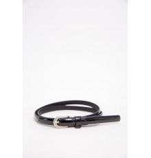 Женский ремень из эко-кожи черно-серебристого цвета 196R1510W69