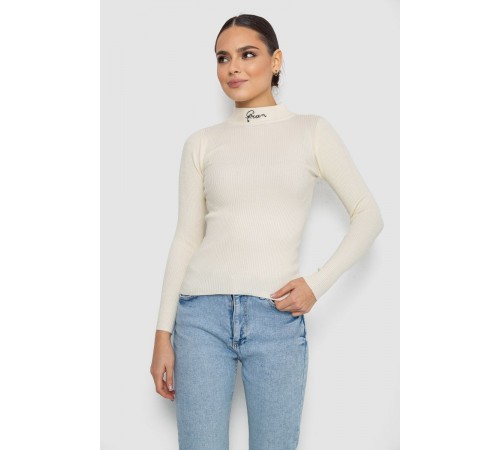Водолазка трикотажна жіноча, колір кремовий, 204R035