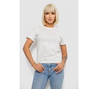 Футболка жіноча однотонна, колір молочний, 129R8900