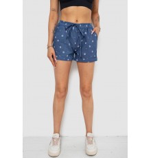 Шорти жіночі з принтом, колір джинс, 238R7164