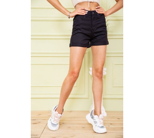 Жіночі джинсові шорти кежуал, чорного кольору, 164R2106