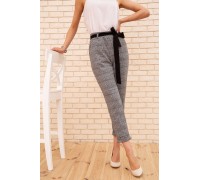 Жіночі вкорочені штани, в клітку, колір Сірий, 172R9313-1