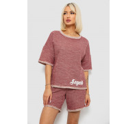 Костюм женский повседневный, цвет бордовый, 257R604