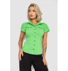 Сорочка жіноча однотонна, колір зелений, 230R068-11
