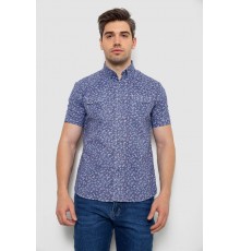 Рубашка мужская с принтом, цвет джинс, 214R806