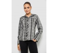 Сорочка жіноча в клітку, колір сірий, 230R064-1