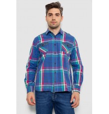 Рубашка мужская в клеточку, цвет разноцвет , 214R0743-1