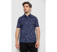 Рубашка мужская с принтом, цвет темно-синий, 214R6917-91