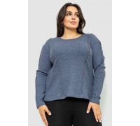 Жіночий лонгслів в рубчик, колір темно-сірий, 102R325-1