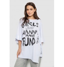 Футболка жіноча з принтом, колір білий, 244R4017