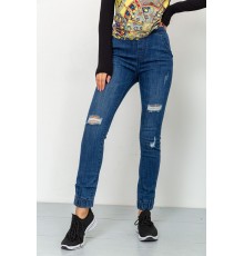 Жіночі джинси з манжетами, синього кольору, 164R139