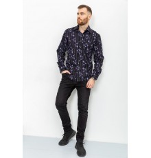 Рубашка мужская с принтом, цвет черный, 131R151017