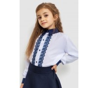 Блузка ошатна для дівчаток, колір біло-синій, 172R201-1