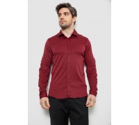 Рубашка мужская однотонная с принтом, цвет бордовый, 186R6918-6