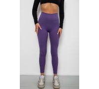 Лосины однотонные в рубчик, цвет фиолетовый, 244R312-5