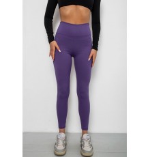 Лосини однотонні в рубчик, колір фіолетовий, 244R312-5