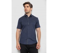 Рубашка мужская с принтом, цвет темно-синий, 214R7128