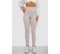 Лосины однотонные в рубчик, цвет светло-бежевый, 244R686