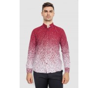 Рубашка мужская повседневная, цвет бордово-белый, 247R407