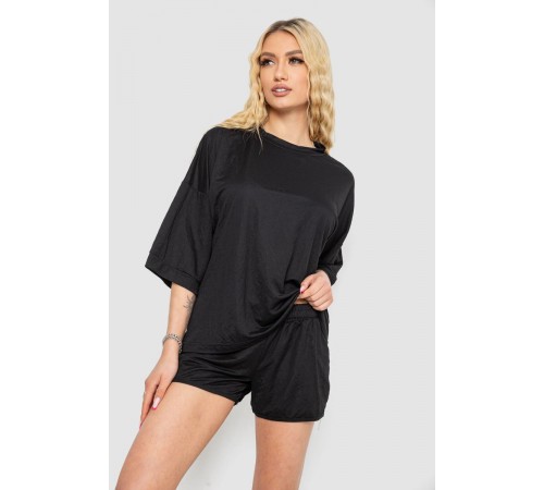 Костюм жіночий повсякденний, колір чорний, 238R6628