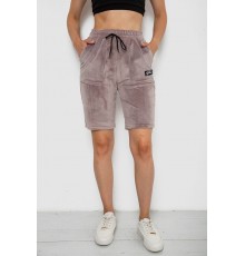 Шорти жіночі  велюрові, колір мокко, 238R58169-1