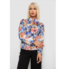 Блуза з квітковим принтом, колір блакитний, 230R226