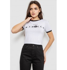 Футболка-топ жіноча з принтом, колір білий, 244R614