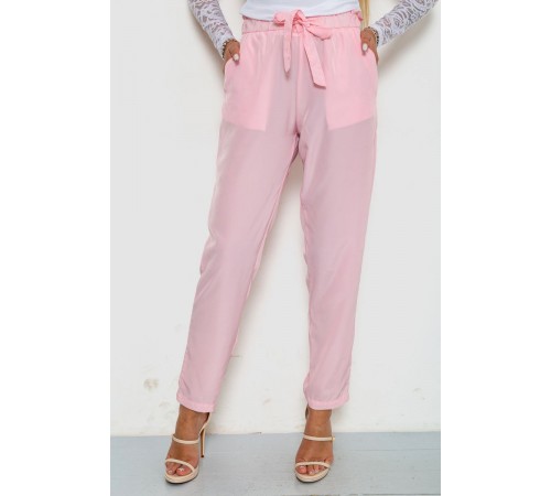 Штани жіночі шифонові, колір рожевий, 244R285