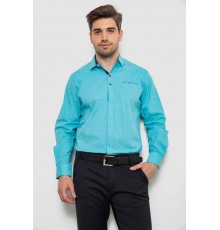 Рубашка мужская с принтом, цвет бирюзовый, 214R7172