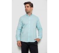 Рубашка мужская однотонная, цвет голубой, 214R7075