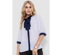 Блуза жіноча, колір біло-синій, 172R11-2