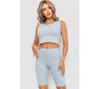 Костюм женский в рубчик повседневный, цвет серый, 214R700