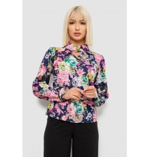 Блуза з квітковим принтом, колір синій, 230R226