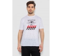 Футболка мужская с принтом, цвет белый, 244R6020