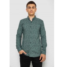 Рубашка мужская с принтом, цвет оливковый, 214R1029 Рубашка мужская с принтом, цвет оливковый, 214R1029