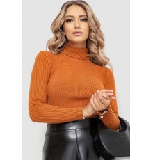 Гольф жіночий в рубчик, колір теракотовий, 204R047