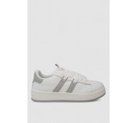 Кроссовки женские кожа, цвет бело-серый, 248RJH900-11