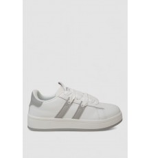 Кросівки жіночі шкіра, колір біло-сірий, 248RJH900-11