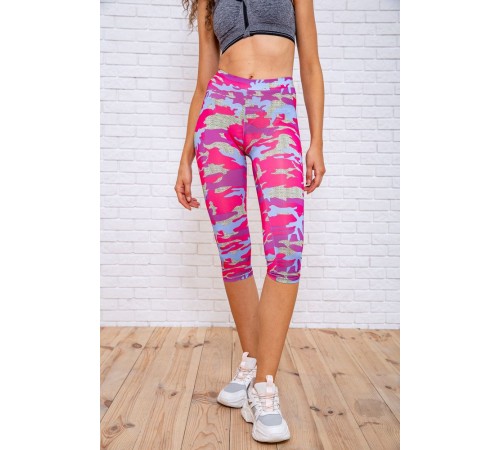 Жіночі велотреки, принтовані, малиново-фіолетового кольору, 172R4010