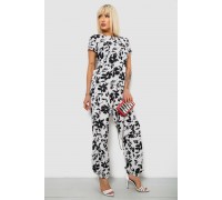 Костюм жіночий повсякденний з принтом, колір молочний, 257R815